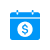 calendar with dollar sign icon