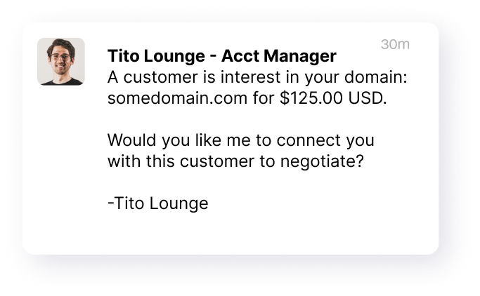 selling domains top icon