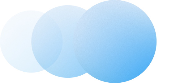 small blue circles merging into one